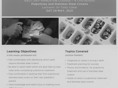 pulpotomy and stainless steel crowns hands-on course